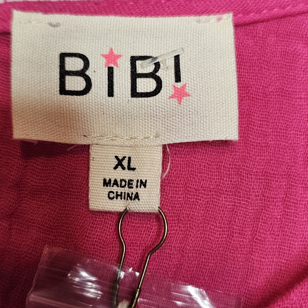 BiBi Pink Ruffle Sleeve Gauze Top - Picture 6 of 11